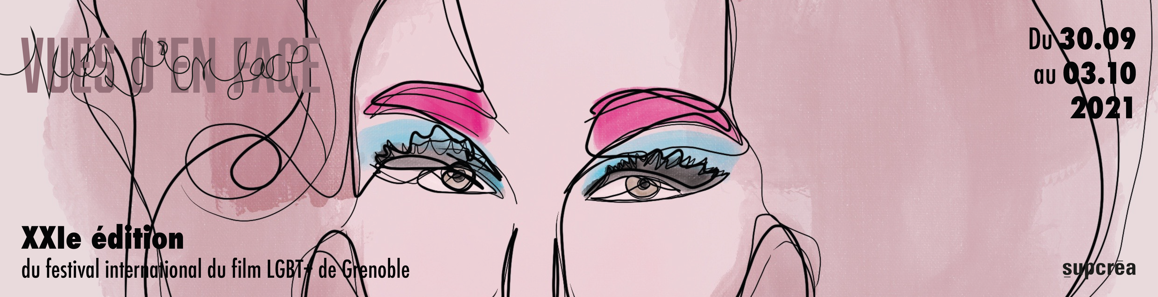 Bannière Affiche Vues d'en face 2021 - rose